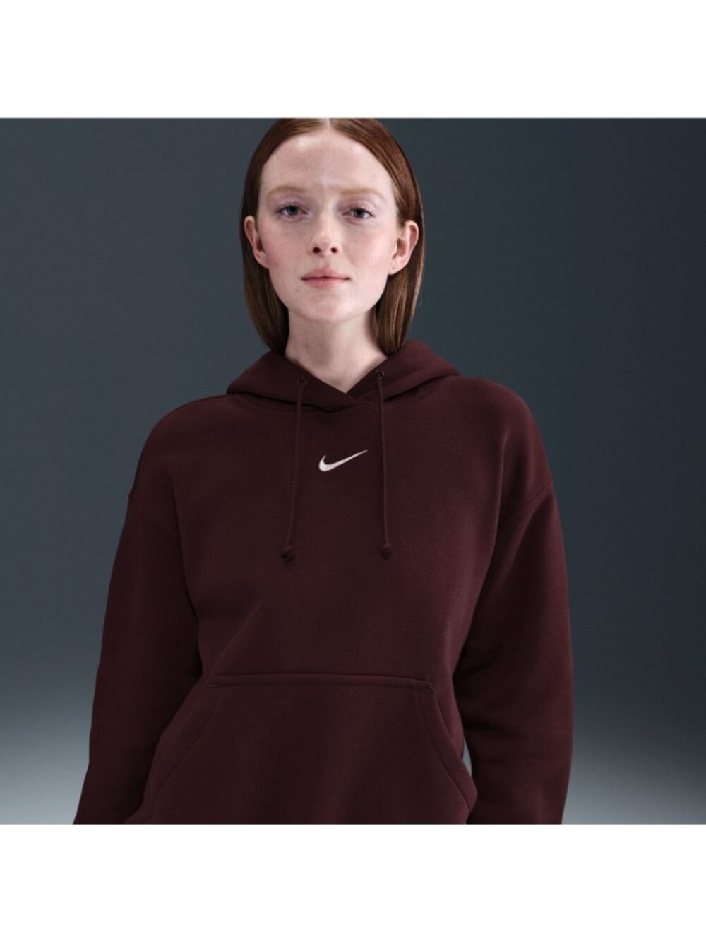 Nike Phoenix Oversized Womens Pullover Hoodie Size Small Burgandy DQ5860-652 - Picture 10 of 16